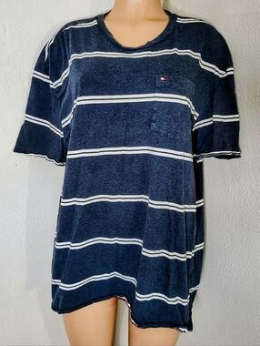 Tommy Hilfiger Striped Pocket T-Shirt - XXL